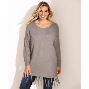 BELLÍSIMA Jersey Tipo Poncho Mujer - 016391,VISÓN,3XL