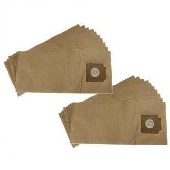 20x Bolsa de Papel Compatible con Aspiradora Kärcher T 9/1 BP, 51,5 cm x 23 cm, Marrón - Vhbw