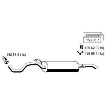 Silenciador trasero ERNST 133272 para Volkswagen Golf 4 Variant, Bora Variant y Bora Berline