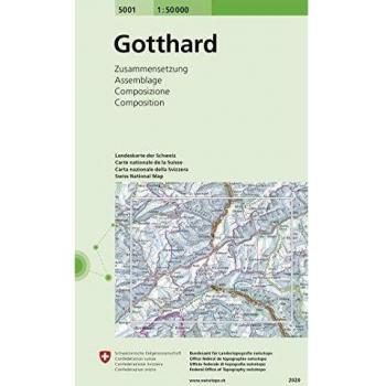 Mapa topográfico 1:50.000 Gotthard - Swisstopo y Mapiberia