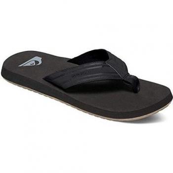 Quiksilver Herren Monkey Wrench Sandals, Sandalias de Punta Descubierta Hombre, Black Black Brown, 41 EU