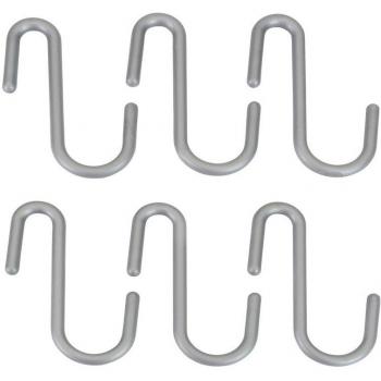 Metaltex Ganchos, Metal, Gris, 10x5cm
