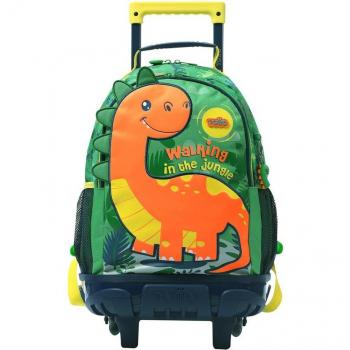 Mochila Escolar Mediana con ruedas Rue Bomper Dinomax Talla M - Totto