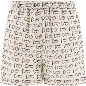 Burberry Women's B-Motif Silk Shorts in Gray | Size 2XS