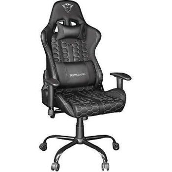 Trust Gaming GXT 708 Resto Silla Gaming, Silla Giratoria Completa de 360° con Cojines Extraíbles, Silla con Bloqueo, Silla Ajustable en Altura para Juegos, PC – Negro