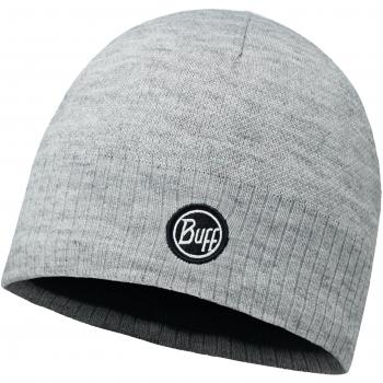 Original Buff - Knitted & Polar Hat Solid Unisex Adulto, talla unica, color Taos Melange Grey/Black