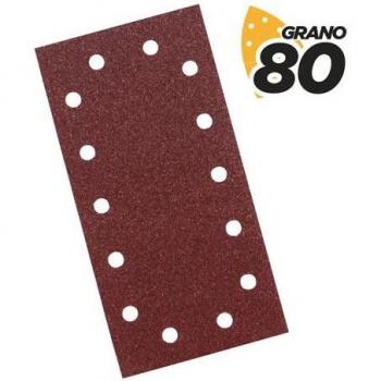 Blim Pack de 10 Lijas con Velcro para Lijadora BL0123 - Grano 80 - Formato Rectangular