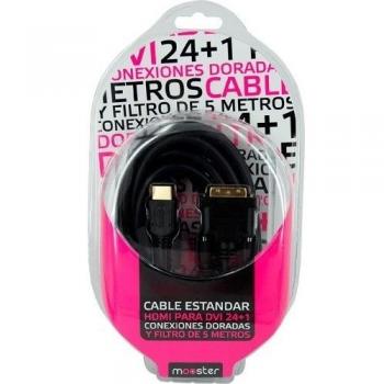 Mooster 8435353707207 - Cable hdmi dvi24+1 1.3a 5metros