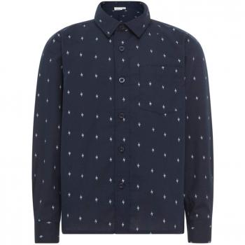 NAME IT Camisa NIÑO Elias - 146-152, Dark Sapphire/AOP