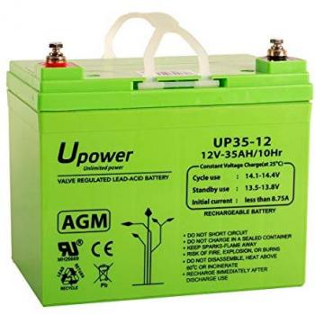 Batería AGM Sellada U-Power 12V 35Ah con Vida Útil de 3-5 Años