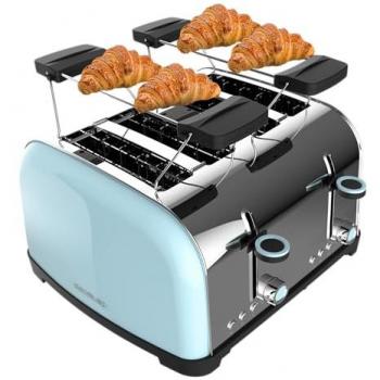 Cecotec Toastin' time 1700 Double Tostadora Vertical, 1700W de Potencia, Doble Ranura Corta y Ancha (3,8cm), Varillas Superiores, Acero Inoxidable,