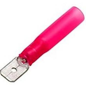 Conector de cable Hella 8KW732568-003, tipo plano, rojo, para secciones de 0.5mm² a 1.0mm², dimensiones 6.3 x 0.8 mm