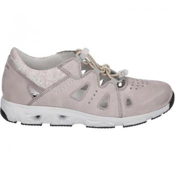 Cómoda Deportiva Mujer NOIH-08 Nueva Línea Spirit of Nature de Josef Seibel en nubuck gris con perforaciones, ajuste con cordones elásticos, planta anatómica móvil, altura 2.5 CM, referencia 97608
