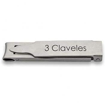 3 Claveles Cortauñas Plegable Extra-Plano de Acero Inoxidable 6 cm Ref. 12424