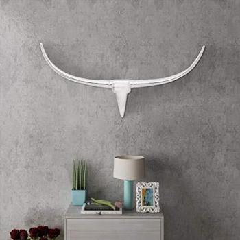 vidaXL Cabeza de Toro de Material Aluminio Decorativa para Pared 100 cm Plateado