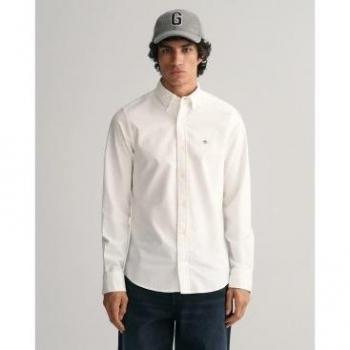 Camisa Oxford Slim Fit blanco de Gant