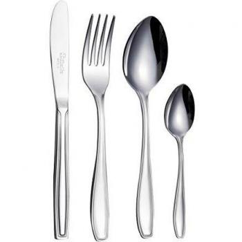 Cruz de Malta LUCIA 8000 cuchillo de Mesa – Cubertería, Acero Inoxidable 18/10, set de 24 cubiertos para 6 comensales, apto lavavajillas