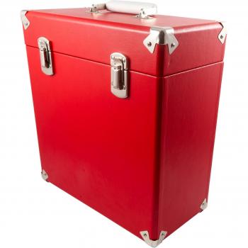 GPO Portable Carry Case for LP Records and 12-Inch Vinyl - Red