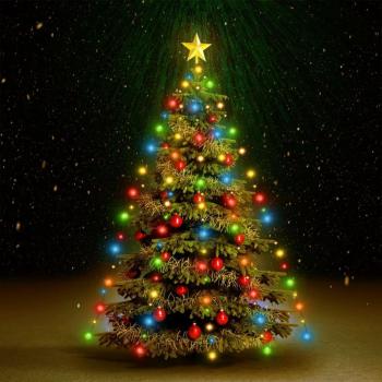 vidaXL Red de Luces para Árbol de Navidad 180 LED Colores 180cm