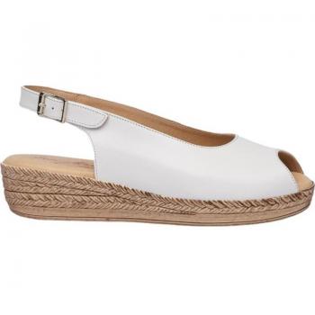 Sandalias de Mujer EVA MAÑAS SANDALIA PIEL 1260 BLANCO - Sandalia de piel, color blanco, modelo 1260, diseño cómodo y elegante para uso diario