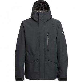 Quiksilver Chaqueta de Esquí Mission Solid para Hombre, Color Negro, Talla XXL