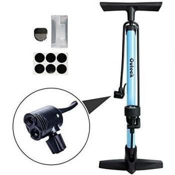 Bicicleta bomba, c 'est super Lite aleación de bicicleta neumático de bicicleta de Presta y Schrader Universal ligero interior tubo bomba de pie para bicicleta BMX y montaña, hombre Infantil mujer, C'est, azul, 63*25*16CM