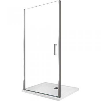 Puerta de Ducha Abatible Reversible de Vidrio 8 mm Easy-Clean para Nicho - Altura 200 cm - Ajustable 69-73 cm