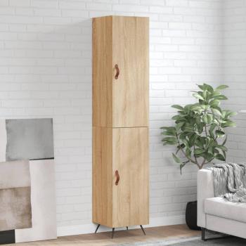 Aparador de madera contrachapada roble Sonoma 34,5x34x180 cm vidaXL