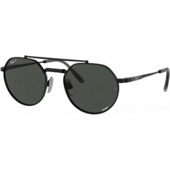 Ray-Ban RB8265 Jack II Titanium Polarized Sunglasses 3141K8 Unisex Geometric Black Size 51