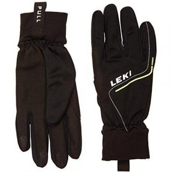 Leki Guantes Nordic Walk, otoño/Invierno, Unisex, Color Negro, Amarillo, tamaño XS