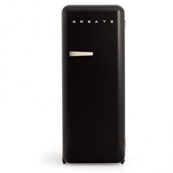 Frigorífico Retro Negro 150cm 281L Clase D Bajo Consumo Diseño Vintage