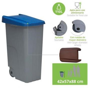 Contenedor Reciclaje 110L Prosperplast + Bolsas Basura Ecológicas