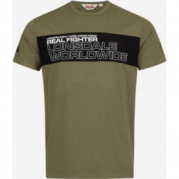Lonsdale Camiseta De Manga Corta Otterston Verde XL Hombre