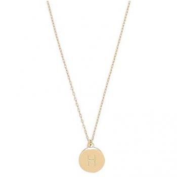 Kate Spade New York Gold Mini Initial 'H' Pendant Necklace, Adjustable 17-20 inches