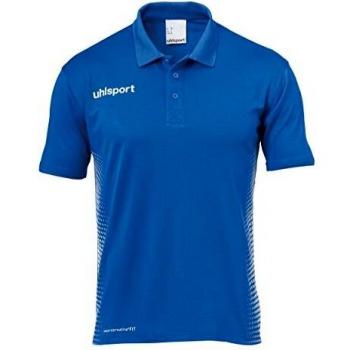 Uhlsport Score Polo Camiseta Camisetas, Unisex, Score Polo Shirt, Azurblau/Weiß, Medium