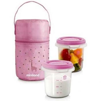 Miniland BABY - Recipiente para comida, Rosa