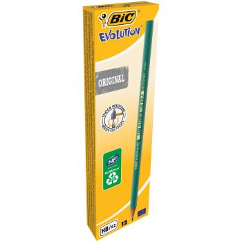 BIC Evolution HB - Lápiz con mina irrompible, 12 unidades
