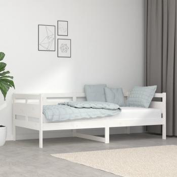 Sofá cama de madera maciza de pino blanco 90x190 cm vidaXL