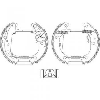 HELLA 8DB 355 004-811 Juego de zapatas de frenos - R1170