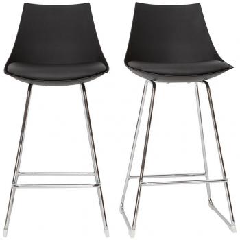 Taburetes de bar modernos negros 65 cm (lote de 2) JUNE