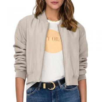 Only Alma Women's Bomber Jacket in Beige