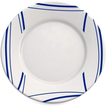 Ornamin 124 Plato, melamina, Juncos Azul, 23 x 23 x 2 cm