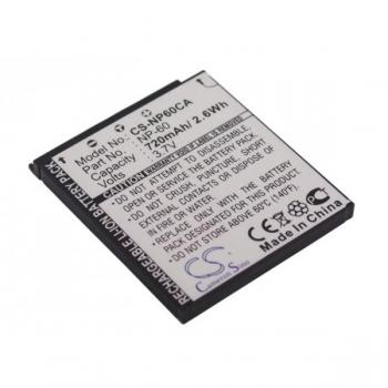 3.7V 0.72Ah Li-ion Battery for Casio Exilim EX-FS10 and EX-Z Series Cameras