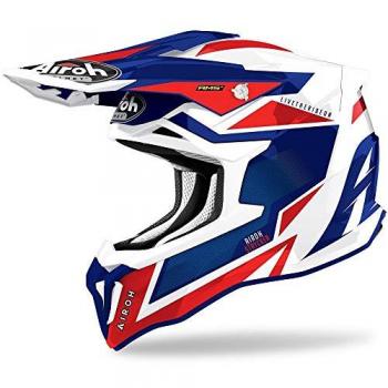 Airoh Strycker Axe Casco de Cross Azul-Rojo XS
