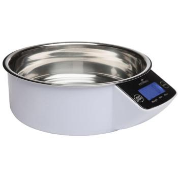 Cuenco con balanza electrónica para mascotas color Blanco 1L