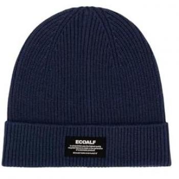 Ecoalf Unisex Thin Navy Blue Beanie - Sustainable Recycled Wool