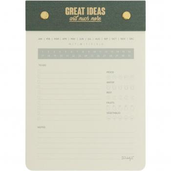 Bloc de Notas Mr. Wonderful Verde Great Ideas and Much More - Tamaño 14x1x19 cm