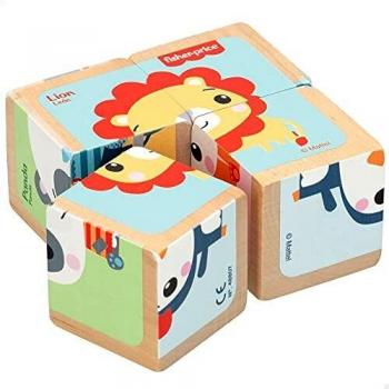 ColorBaby Fisher Price - Fisher Price-Puzzle Bloques Madera Animales +12m 2/s