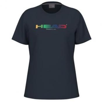 Camiseta Deportiva Head Rainbow Mujer Manga Corta Azul Marino Grande