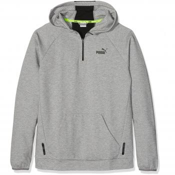Puma Sudadera con capucha niños Sports Style Halfzip, infantil, SPORTS STYLE Halfzip Hoodie, gris medio, 10 años